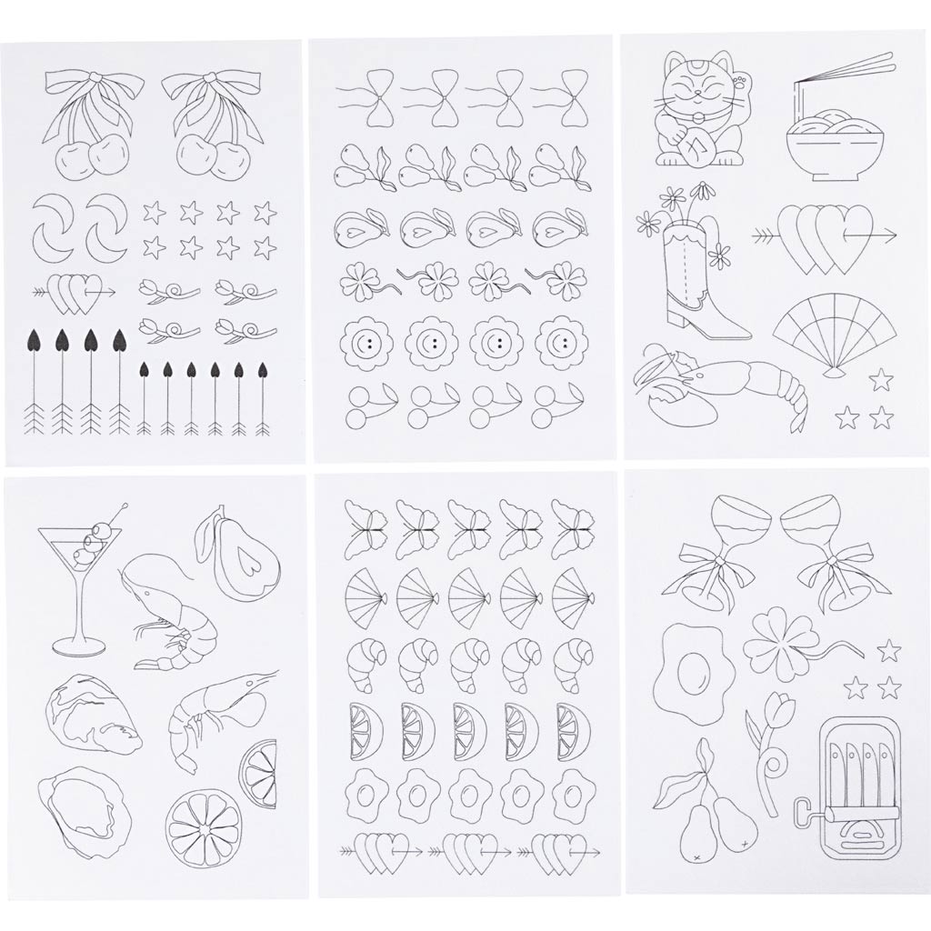Stitch and Rinse Away Sheet - Decorative Designs A5 sheet 1485x210mm (6 Sheets)