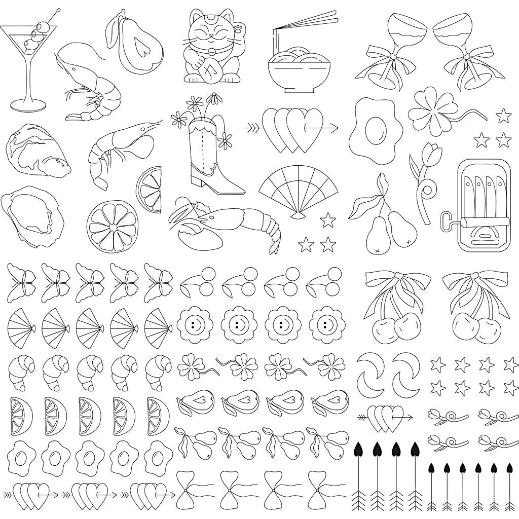 Stitch and Rinse Away Sheet - Decorative Designs A5 sheet 1485x210mm (6 Sheets)