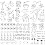 Stitch and Rinse Away Sheet - Decorative Designs A5 sheet 1485x210mm (6 Sheets)