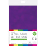 Dovecraft A4 Double Sided Glitter Card - Rainbow Bright  (12 Pack)