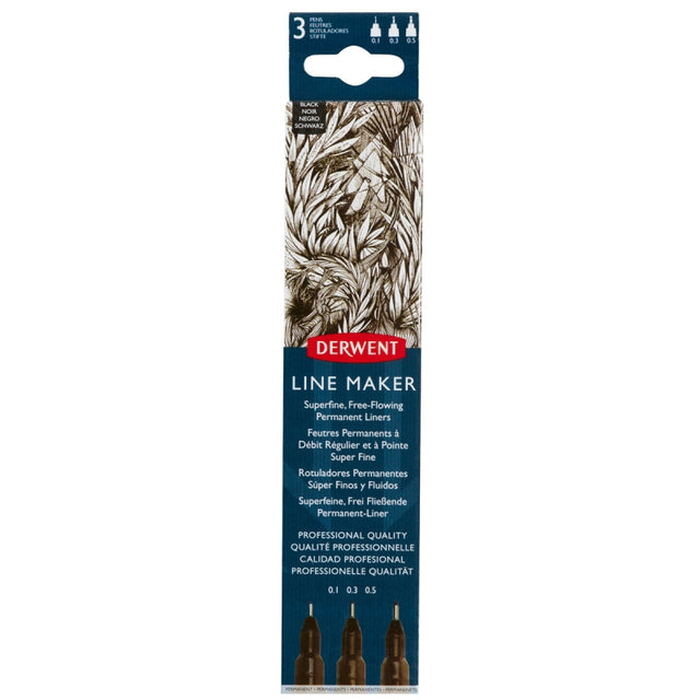 Derwent Line Maker - Black (3 Pack)