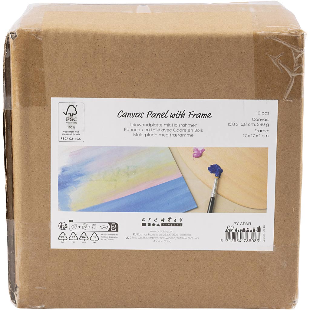 Canvas panel with frame