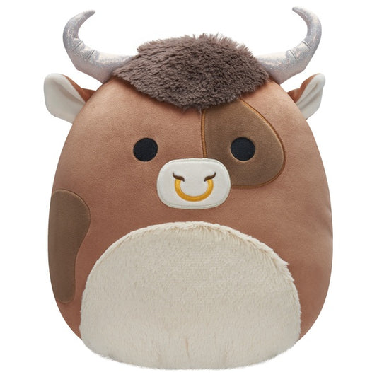 Squishmallows 12 Inch Shep Brown Spotted Bull
