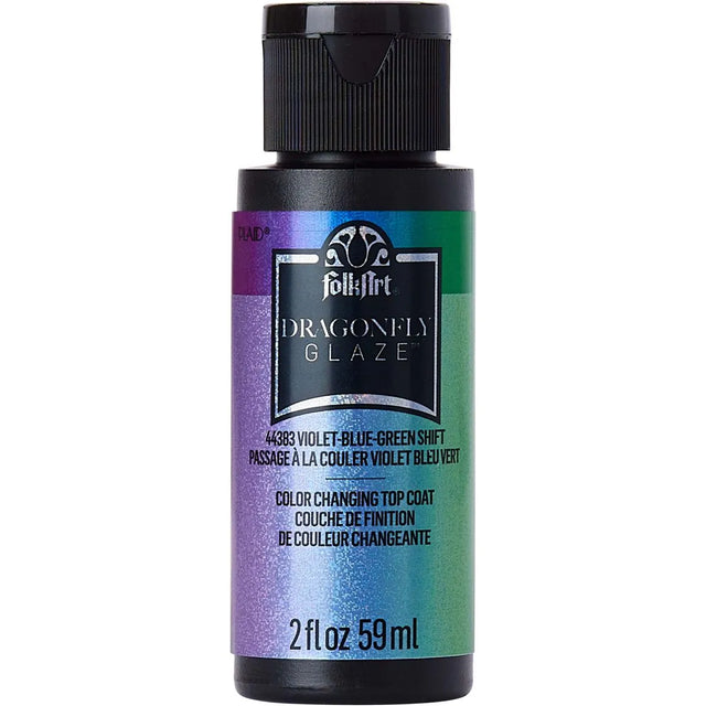 FolkArt Dragonfly Glaze 2oz/59ml - Violet, Blue, Green Shift