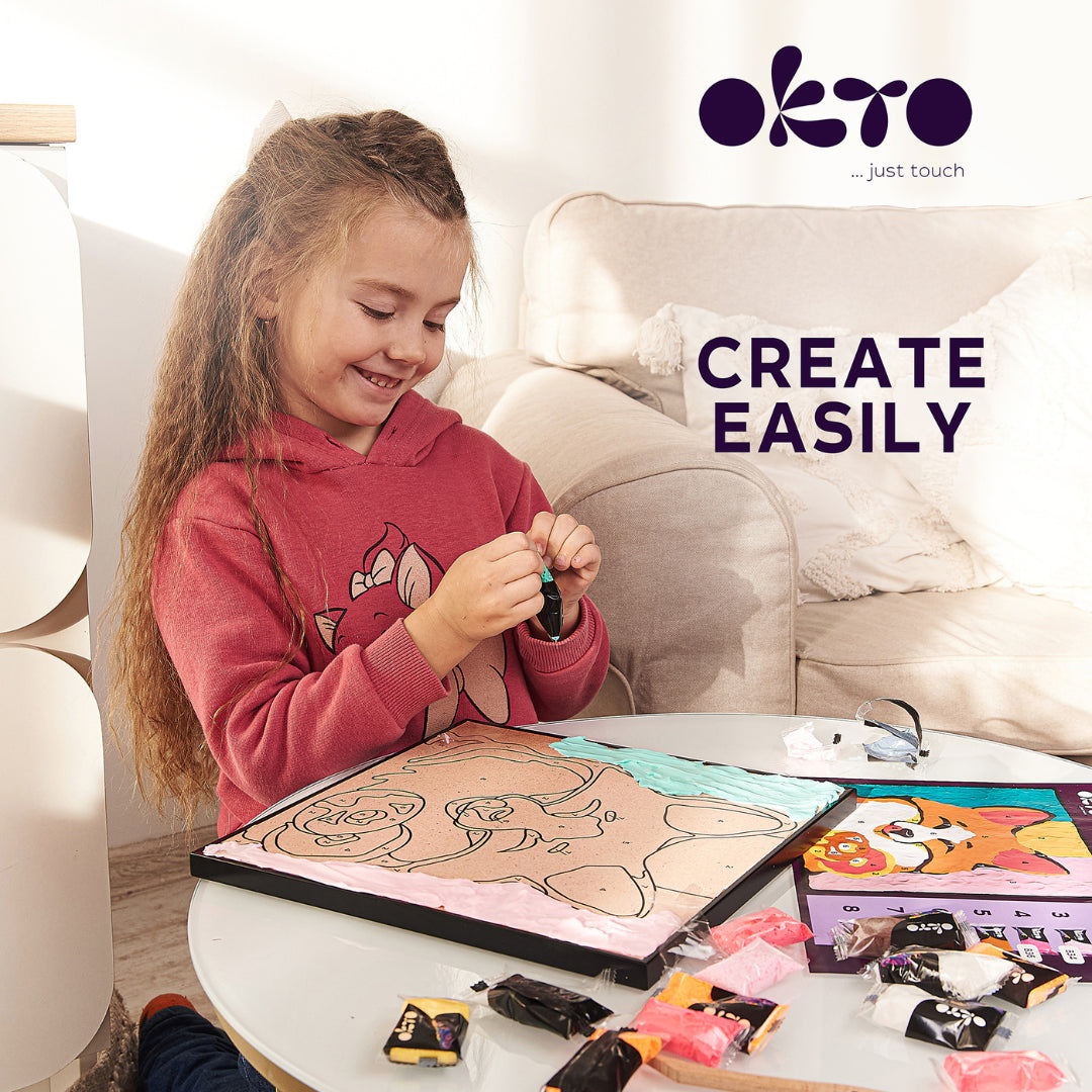 OKTO Fox Colouring with Clay Set