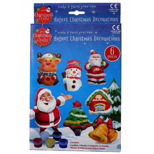Mould & Paint Magnets - Xmas Decorations