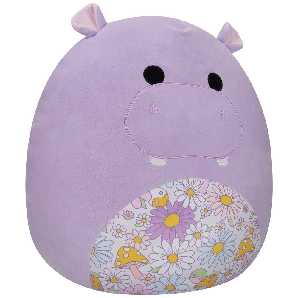 Squishmallows 20 Inch Hanna Purple Hippo Floral Belly