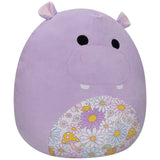 Squishmallows 20 Inch Hanna Purple Hippo Floral Belly