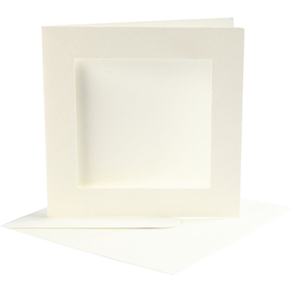 Passepartout Card 12.5x12.5cm - Off-White (10 Set)