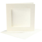 Passepartout Card 12.5x12.5cm - Off-White (10 Set)