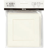 Passepartout Card 12.5x12.5cm - Off-White (10 Set)