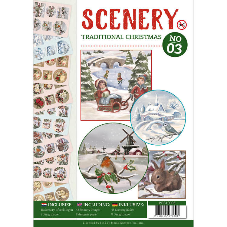 Push Out book Scenery 3 - Traditional Christmas