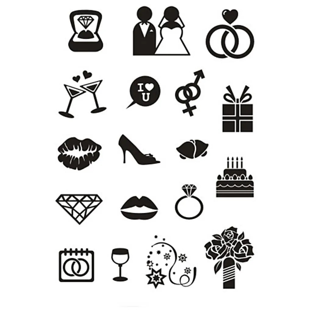 Wedding Clear Stamps sheet 11x15.5 cm