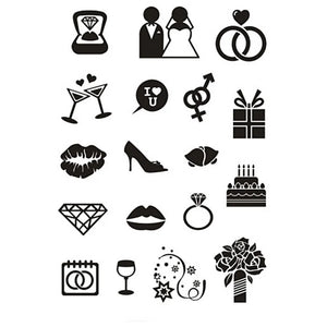 Wedding Clear Stamps, sheet 11x15.5 cm