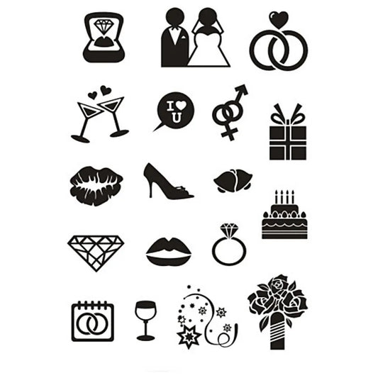 Clear Stamps, sheet 11x15.5 cm, 1 sheet