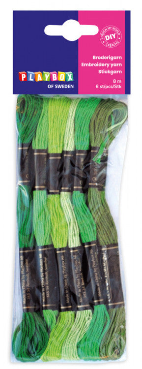 Embroidery yarn green