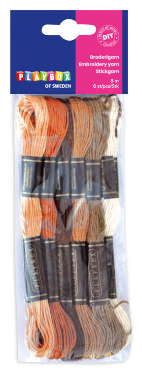 Embroidery yarn brown