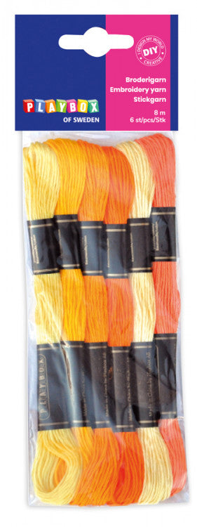 Embroidery yarn yellow & orange