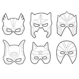 Paper masks superhero 12 pcs