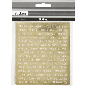 Stickers, sheet 10x11.5 cm, 4 pcs, gold