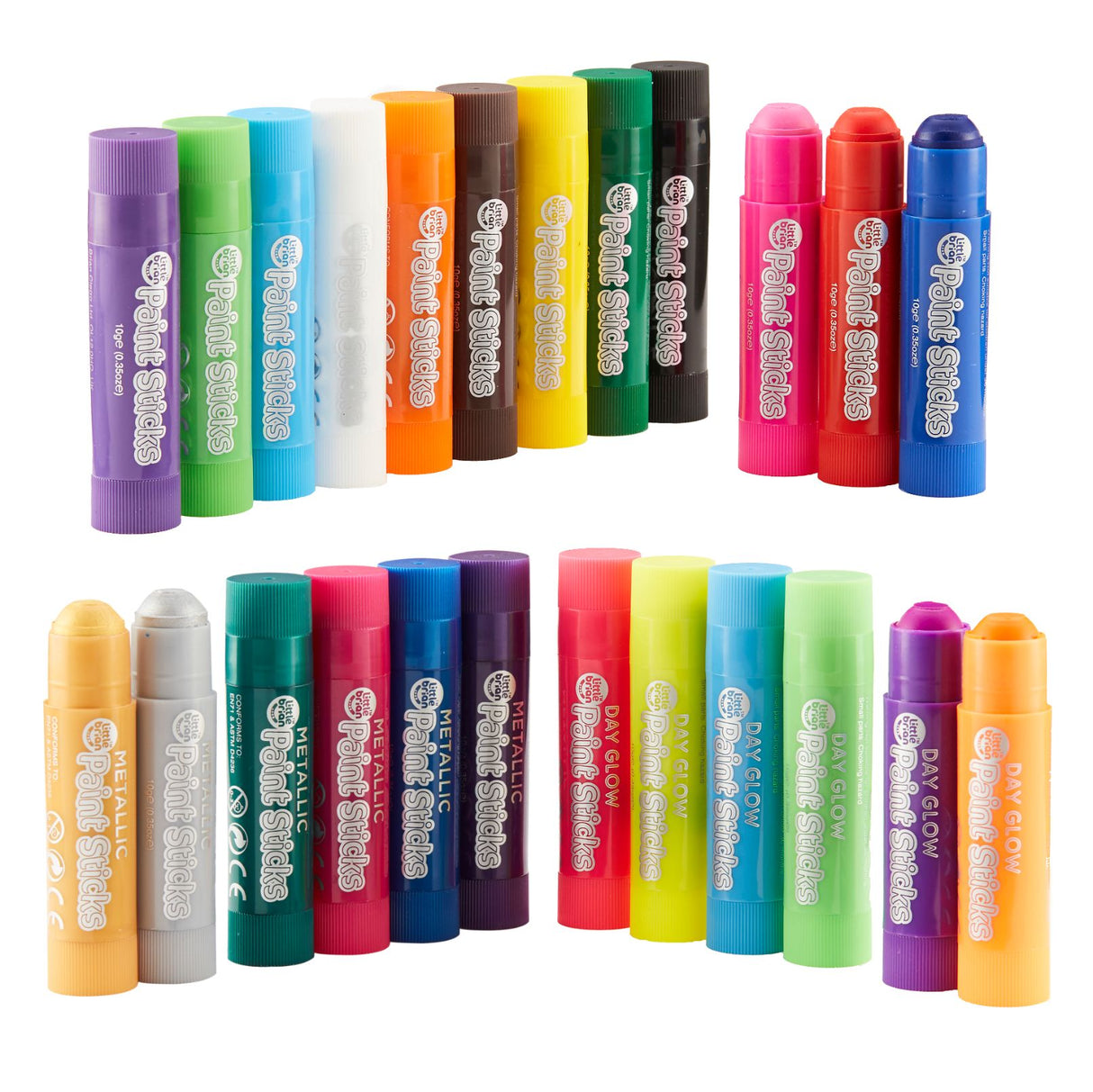 Little Brian Paint Sticks Assorted Colours (24 Pack)
