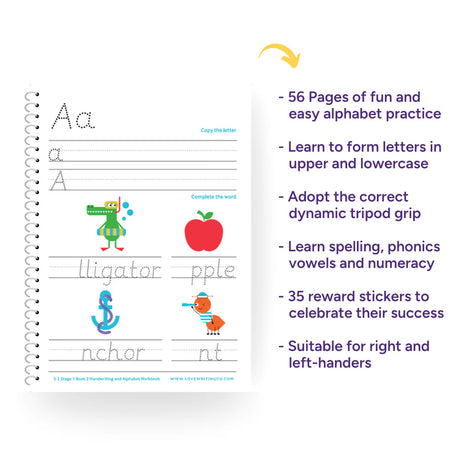 Handwriting & Alphabet Practice Workbook Stage 1 Book 2: Ages 3-5
