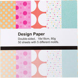 Design Paper Sheet 18x18cm 80g - Dots (50 Sheets)