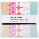 Design Paper Sheet 18x18cm 80g - Dots (50 Sheets)