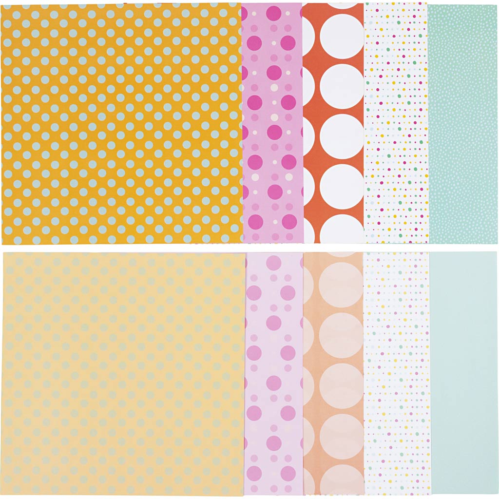Design Paper Sheet 18x18cm 80g - Dots (50 Sheets)