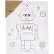 Colour-in Canvas with Print - Robot