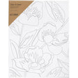 Colour-in Canvas with Print - Poppies