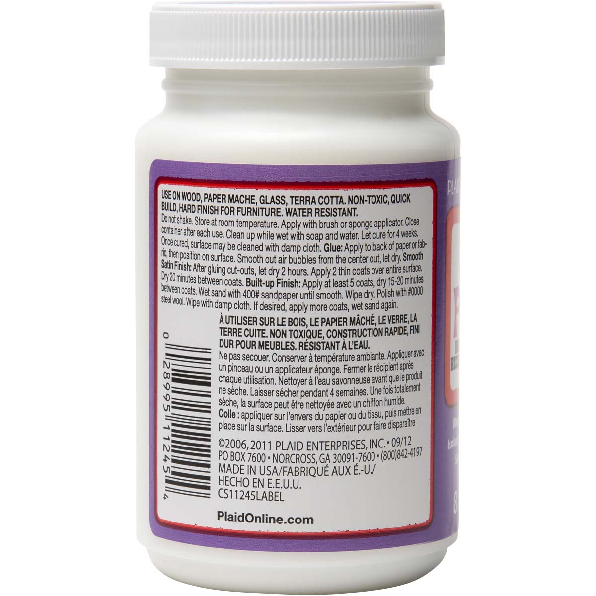 Mod Podge Hard Coat Glue, Sealer and Finisher 8oz /236ml