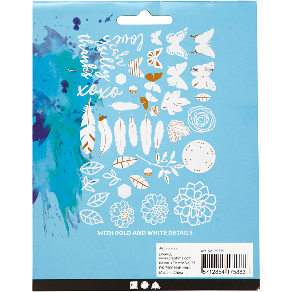 Labels with Gold Motifs for Watercolour