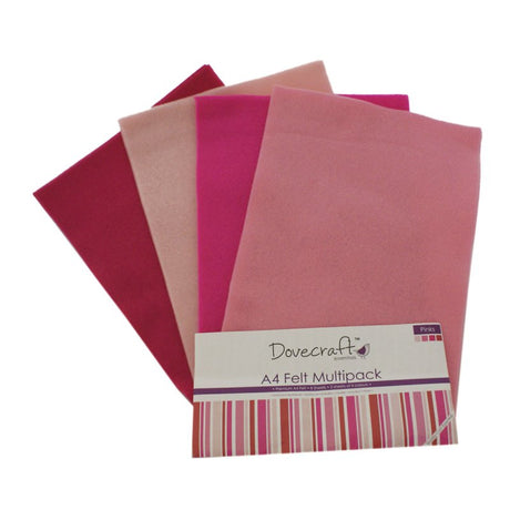 Dovecraft A4 Felt Pack - Pink