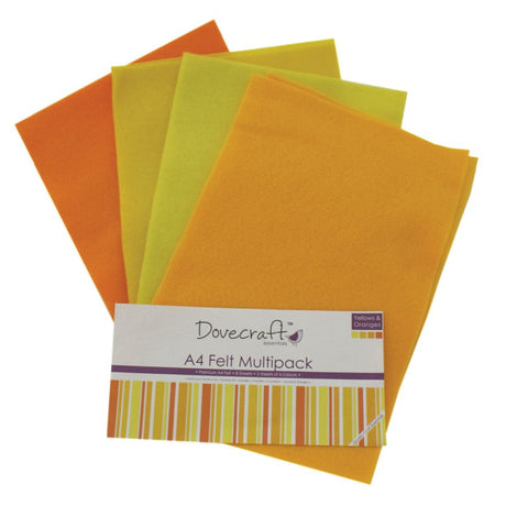 Dovecraft A4 Felt Pack - Yellow