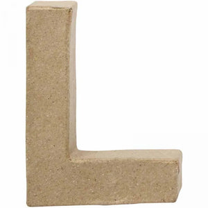 PAPIER MACHE LETTER 10CM -L