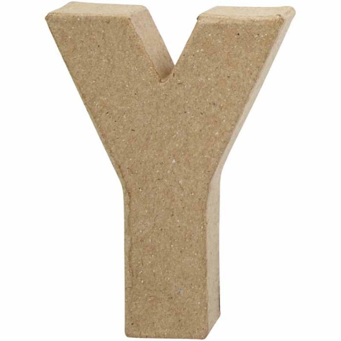 Papier Mâché Letter 10cm -Y