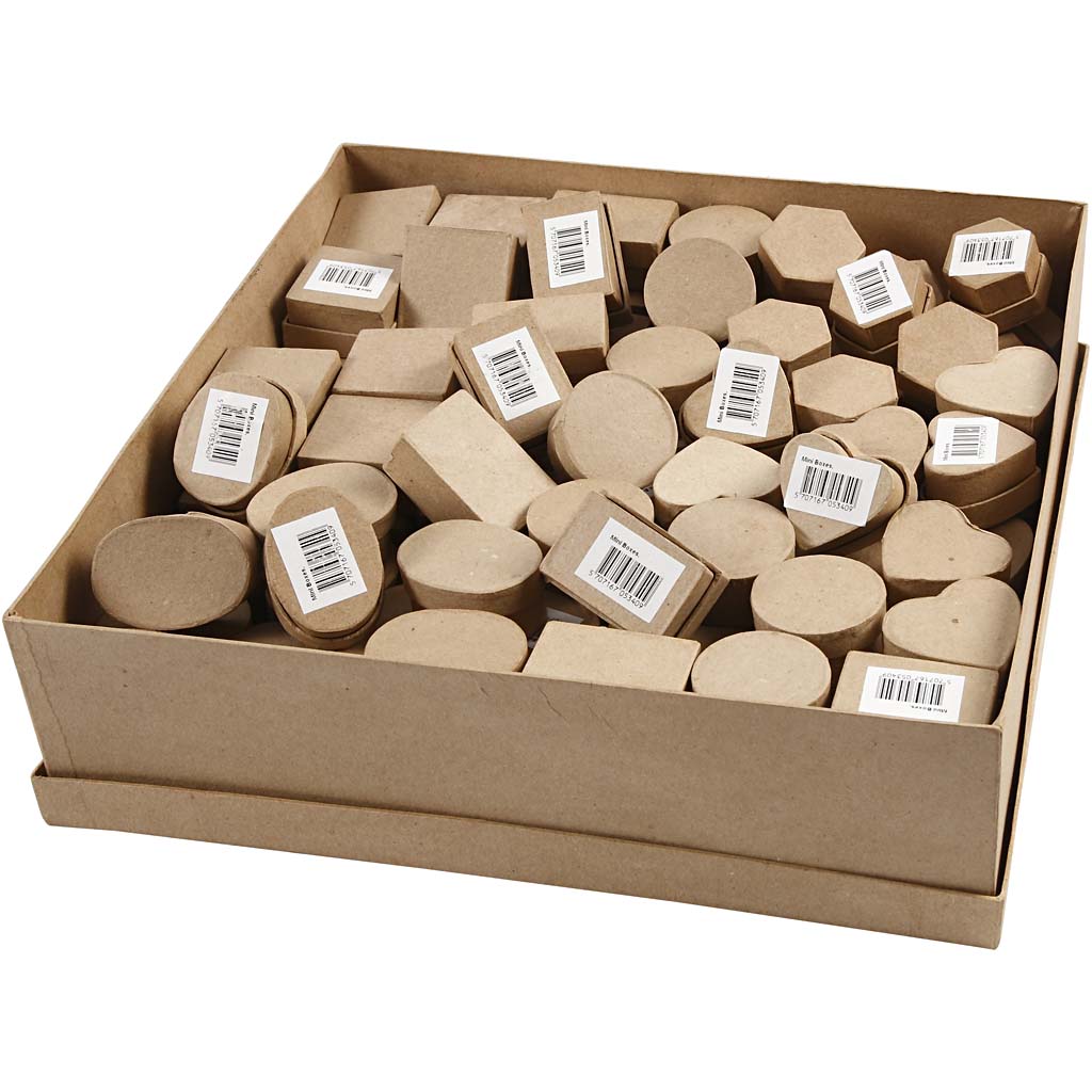 Simply Mini Box Mini Boxes H: 3cm Diameter 4-6cm (144 Pieces) – Art & Hobby