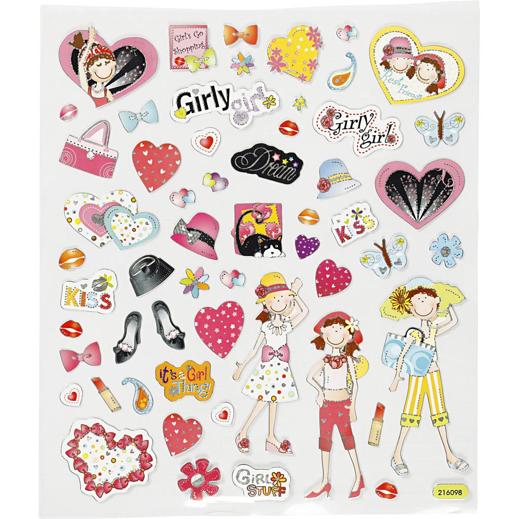 Stickers Sheet 15x165cm - Girl Time