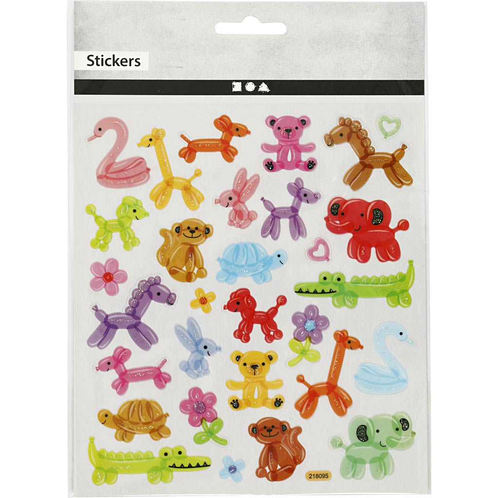 Stickers Sheet 15 x 16.5cm - Balloon Animals