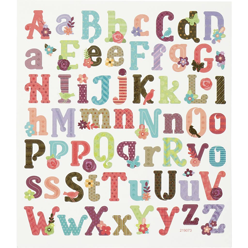 Stickers Sheet 15x165cm - Alphabet