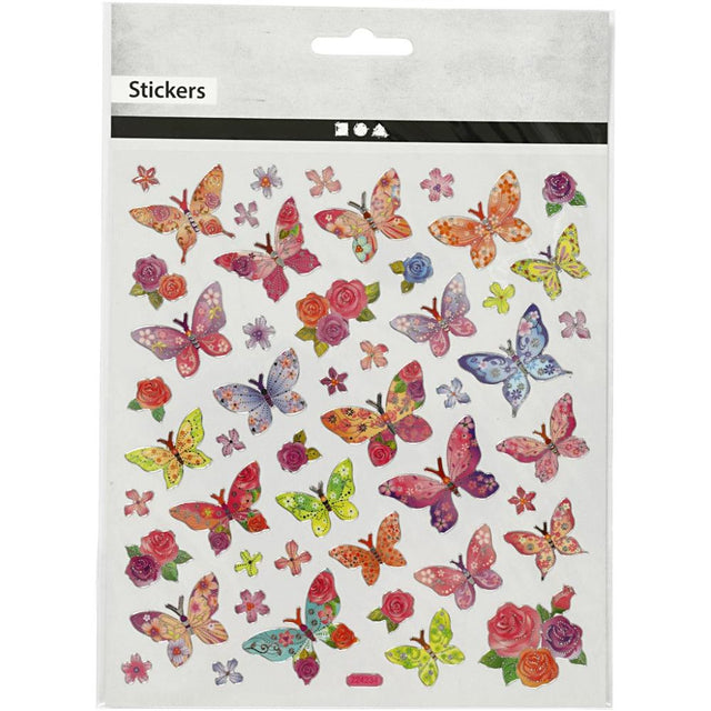 Stickers 15x16.5cm Sheet - Butterflies