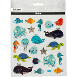 Stickers Sheet 15 x 16.5cm - Sea Animals