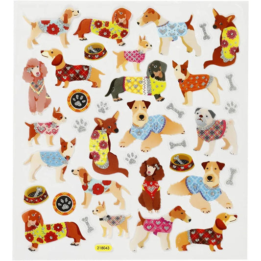 Glitter Dog Stickers