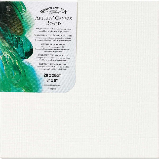 Winsor & Newton Artists' Canvas Board - 20 x 20cm/8x8"