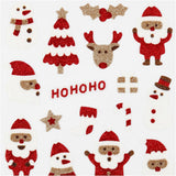 Glitter Stickers 10x16cm - Santas (1 Sheet)