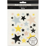 Rub-on Sticker - Stars Sheet 12.2x15.3 cm