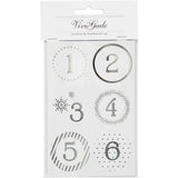 Christmas Stickers - Calendar Numbers (Pack of 4 Sheets)