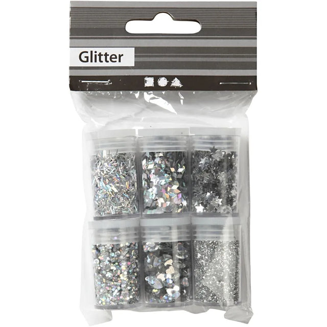 Glitter and Sequin Silver - 6 Tubs