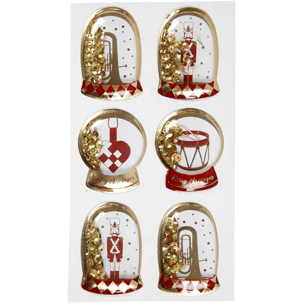 Shaker Stickers - Gold Nutcracker (6 pcs)